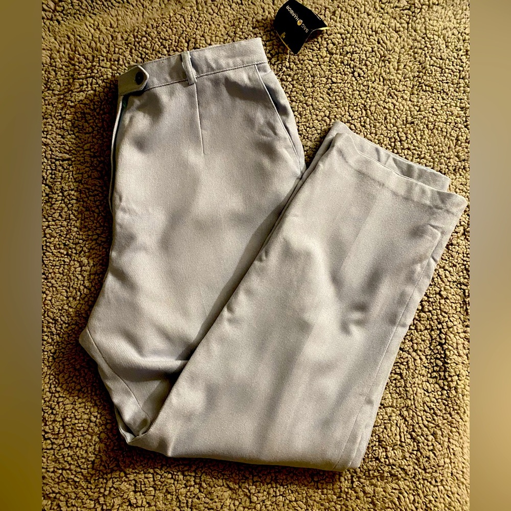 Baby Blue Straight-Leg Pants